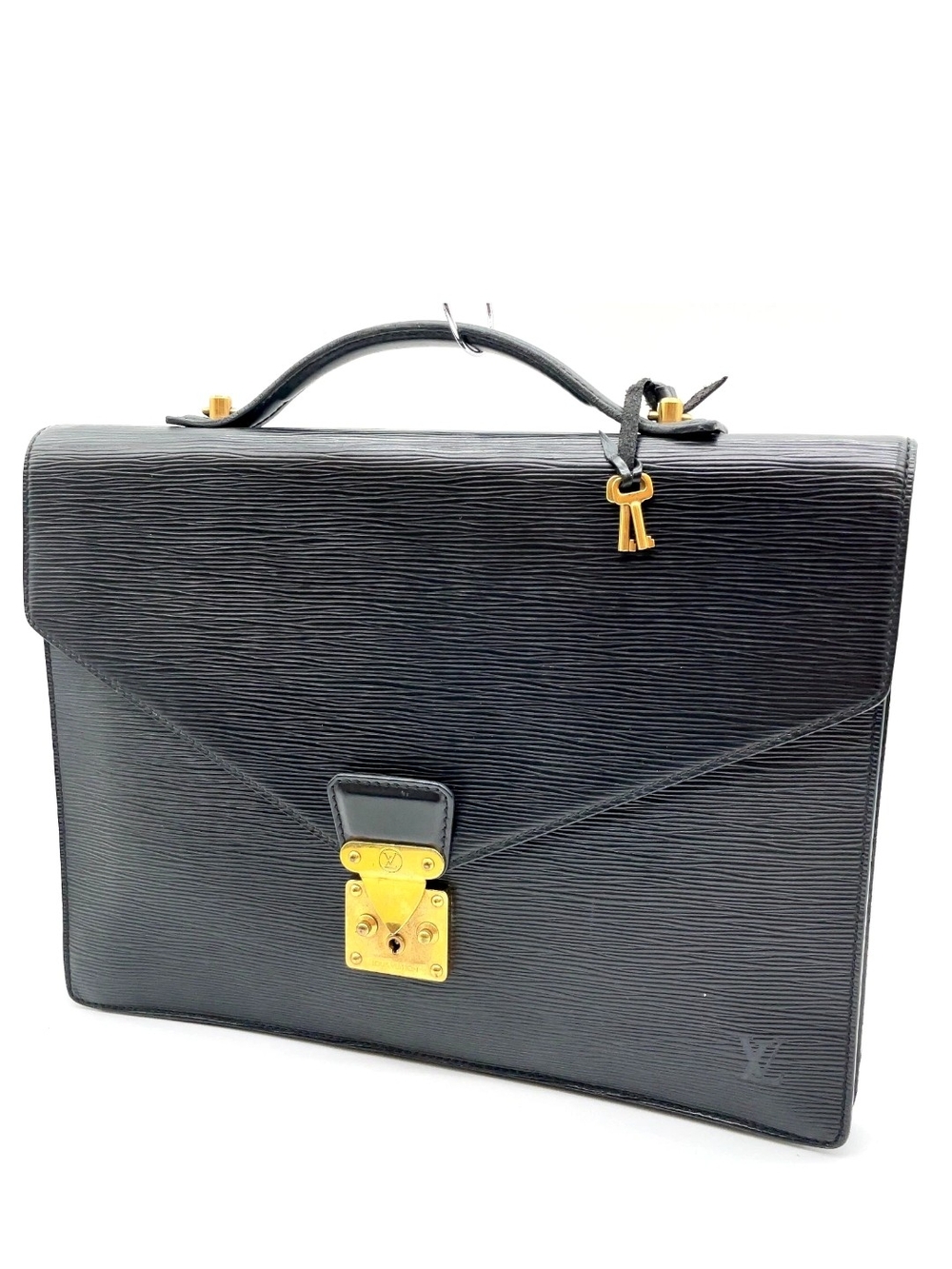 Louis Vuitton Vintage Epi Noir Porte Document Bandoulière Business Bag